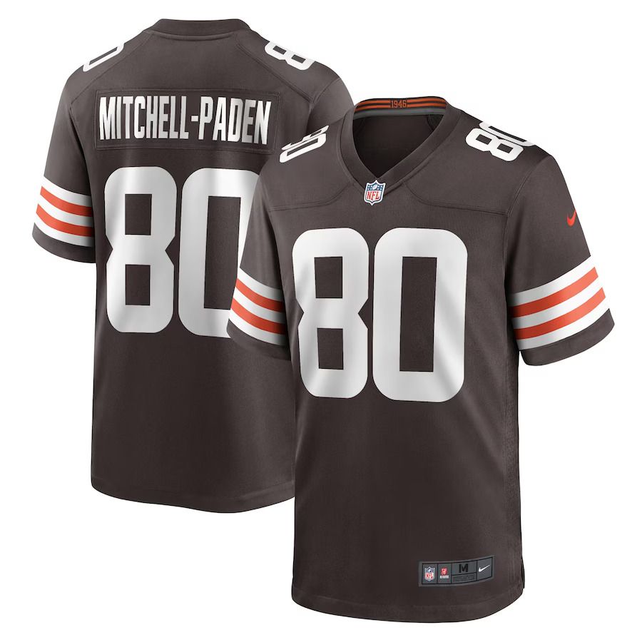 Men Cleveland Browns 80 Zaire Mitchell-Paden Nike Brown Game Player NFL Jersey